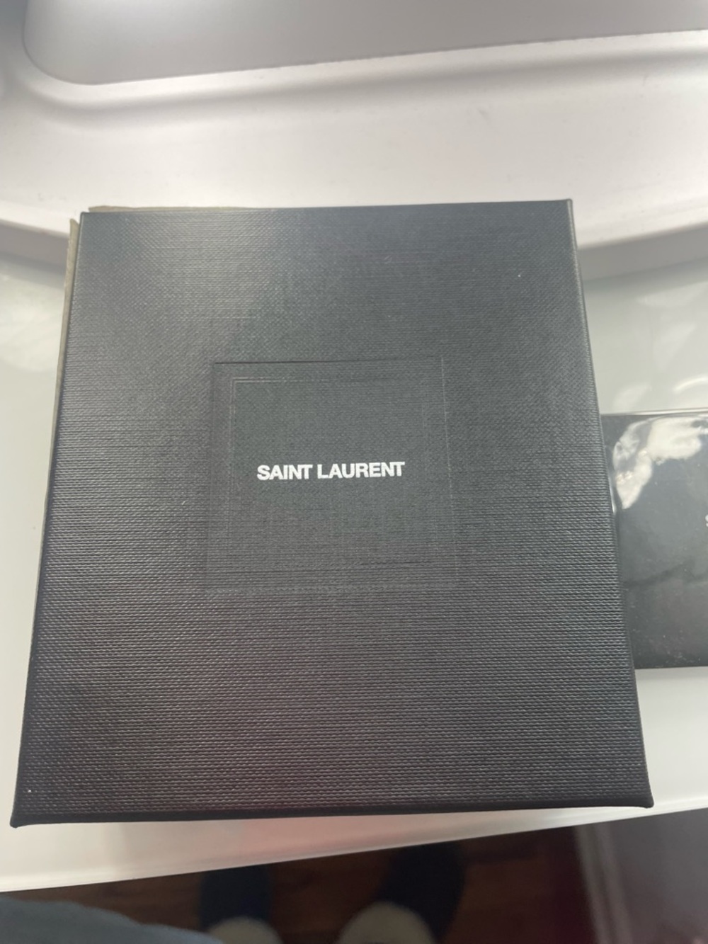 Authentic Saint Laurent Quilted Senape Yellow Leather Card Holder Gold YSL Logo - Picture 5 of 10